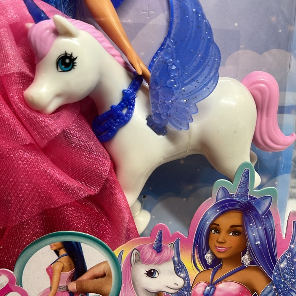 BARBIE UNICORN TOY, 65TH ANNIVERSARY DOLL HRR16 Ages 3+ - Picture 3 of 10